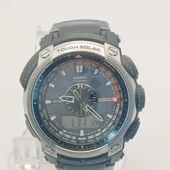 【稼働 綺麗】0131-1 CASIO PROTREK カシオ プロトレック PRW-5000 メンズ腕時計 タフソーラー マルチバンド アナデジ