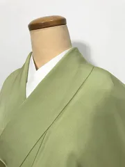 【中古】Sサイズ 色無地 正絹 若草色