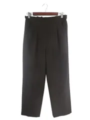 アーバンリサーチ ドアーズ URBAN RESEARCH DOORS ワイド パンツ ロング 無地 ウエスト ゴム サイズone ダークブラウン QQQ