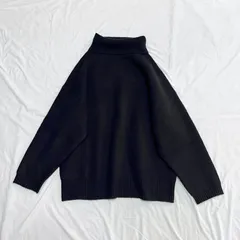 ルイス　Lui’s　タートルネックニット　オーバーサイズニット　ゆったりサイズ　ユニセックス　ビッグシルエット　黒　ブラック　希少なキャメル混素材　送料無料✨
