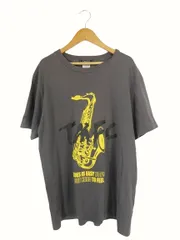 TMFC Tシャツ クルーネック 半袖 プリント トランペット サイズM ブラウン QQQ