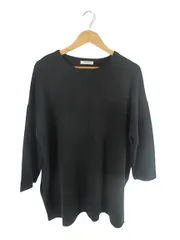 フリークスストア FREAKS STORE プルオーバー ニット 五分袖 無地 ブラック サイズF QQQ