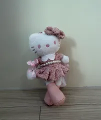 ロングダリ hello kitty(ハローキティ) ピンク ツイード ぬいぐるみ キーホルダー