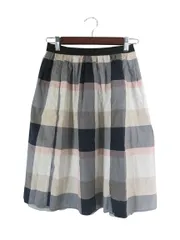 ブルーレーベルクレストブリッジ BLUE LABEL CRESTBRIDGE スカート ウエストゴム 膝丈 チェック サイズ36 マルチカラー 国内正規 QQQ