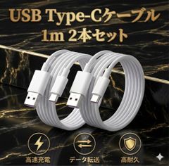 Type-C 케이블 iPhone 17 16 15 대응 타입 C 케이블 2개 세트 Type-C to Type-C 급속 충전 스마트폰 PD 1m 충전 케이블 Android 60W 아이폰 안드로이드