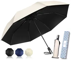 【人気商品】8本骨 軽量 強風に強い 丈夫 豪雨対応 紫外線遮断 晴雨兼用 UVカット 大きいサイズ 完全遮光 日傘 折り畳み傘 コンパクト おりたたみ傘 ワンタッチ自動開閉 折畳傘 折りたたみ傘 メンズ レディース YOIIYO 収納ポーチ付き