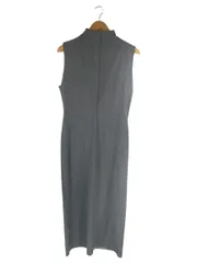ザラ ZARA ワンピース ロング タイト ノースリーブ スリット 無地 グレー サイズL QQQ