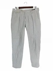 ピーティーゼロウーノ PT01 スラックス パンツ ロング ジップフライ ストライプ サイズ46グレー系 QQQ