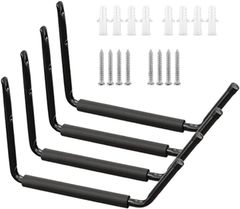 heizi ガレージフック 大型 サーフボード カヤック スノーボード 収納 壁掛け 金具付き ラック (ブラック)