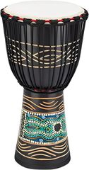 heizi Large 8-inch Djembe, Musical Instrument, Drum, Ethnic Instrument, Hand Drum, Percussion, Black, Decorated, Diameter 20cm, Height 40cm (Black (Decorated), Diameter 20cm, Height 40cm)