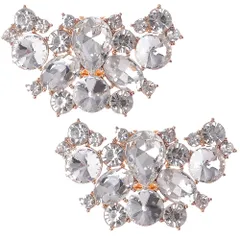 シューズクリップ パンプス クリップ 靴 BOX] 飾り ビジュー アクセサリー [GLOBAL 1足分 ２個セット