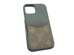 LOUIS VUITTON ルイヴィトン M80080 モノグラム バンパー iPhone12/12Pro 対応 アイフォンケース スマホケース ブラック系 DL6647