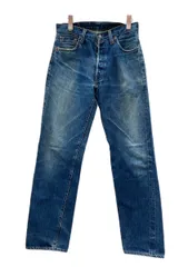 リーバイス Levi's 00s 00年代 501XX バレンシア製 復刻 555 ジーンズ ジーパン デニムパンツ USA製 セルビッチ 赤耳 ヒゲ 紺 無地 デニム ネイビー W30 L36 104MB-447
