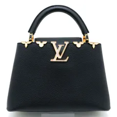 【 美品 】ルイヴィトン カプシーヌ BB ハンドバッグ ブラック ゴールド金具 RFID フランス製 ストラップ欠品 レディース LOUIS VUITTON ルイ・ヴィトン 黒 中古