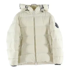 MONCLER (モンクレール) 19AW DUBOIS デュボア ラバーワッペン ロゴプリント フーデッド ジップアップ ダウンジャケット ホワイト E20914131585 53859