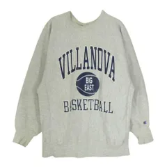 Champion チャンピオン USA製 90s 刺繍タグ リバースウィーブ VILLANOVA BASKETBALL プリント スウェット グレー系 XL【中古】