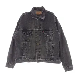 Levi's リーバイス USA製 90s  70507 先染めブラック デニムジャケット ブラック系 XL【中古】