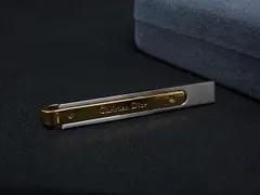 ■美品■ ChristianDior クリスチャンディオール ヴィンテージ タイクリップ ネクタイピン ビジネス シルバー系×ゴールド系 DK6911