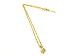 ■極美品■ NINA RICCI ニナリッチ ラインストーン ネックレス ペンダント アクセサリー レディース ゴールド系 DL1187