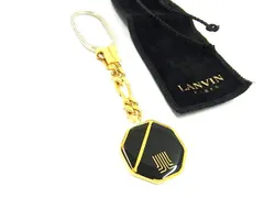 LANVIN ランバン キーホルダー キーリング バッグチャーム アクセサリー メンズ レディース ブラック系×ゴールド系 DL3682のサムネイル