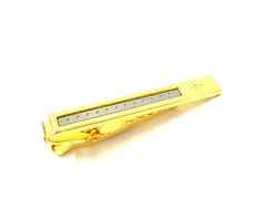 ■美品■ ChristianDior ディオール ヴィンテージ ネクタイピン タイクリップ アクセサリー ビジネス ゴールド系×シルバー系 DL3721