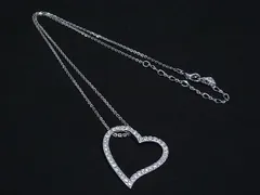 ■極美品■ SWAROVSKI スワロフスキー ラインストーン ハート ネックレス ペンダント アクセサリー レディース シルバー系 DL4620