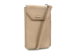 ■美品■ BARCOS バルコス レザー ショルダーバッグ クロスボディ 斜め掛け 肩掛け レディース グレージュ系 DL6236