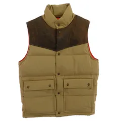 RALPH LAUREN ラルフローレン RUGBY ラグビー レザーヨーク切替 ダウンベスト ベージュ系 S【中古】のサムネイル
