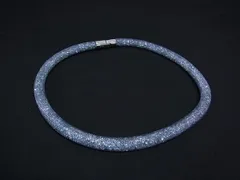 ■美品■ SWAROVSKI スワロフスキー スターダスト ネックレス チョーカー アクセサリー レディース ライトブルー系 DL7669