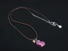 ■美品■ SWAROVSKI スワロフスキー ハート バタフライ 蝶 ネックレス ペンダント アクセサリー レディース ピンク系 DL7877