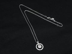 SWAROVSKI サークルストーン ネックレス シルバーカラー - メルカリ