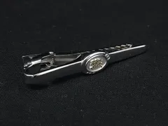 ■美品■ Burberrys バーバリーズ タイクリップ ネクタイピン ビジネス 紳士 メンズ シルバー系×ゴールド系 DL7982
