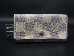 LOUIS VUITTON ルイヴィトン N60020 ダミエアズール ミュルティクレ4 4連 キーケース 鍵入れ レディース メンズ アイボリー系 DL5634