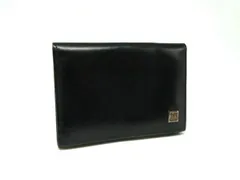 ■美品■ dunhill ダンヒル レザー カードケース カード入れ パスケース 定期入れ ブラック系×ブラウン系 DL5675