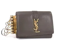 YVESSAINTLAURENT イヴサンローラン レザー 6連 キーケース 鍵入れ レディース メンズ グレー系 DL8500