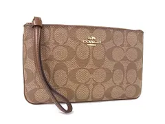 ■新品同様■ COACH コーチ F58695 シグネチャー PVC ポーチ マルチケース 小物入れ メンズ レディース ブラウン系 DL8069