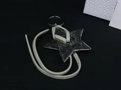 ■極美品■ ChristianDior クリスチャンディオール スター 星型 キーホルダー キーリング チャーム ライトグレー系×シルバー系 DL8819