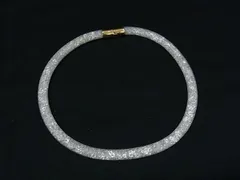 ■美品■ SWAROVSKI スワロフスキー スターダスト ネックレス チョーカー アクセサリー レディース シルバー系×ゴールド系 DL8639