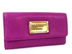 ■美品■ MARC BY MARC JACOBS マークバイマークジェイコブス レザー 三つ折り 長財布 ウォレット 小銭入れ 札入れ パープル系 DL8824