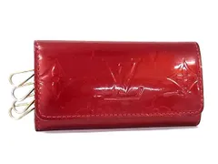 LOUIS VUITTON ルイヴィトン M91976 モノグラムヴェルニ ミュルティクレ4 4連 キーケース 鍵入れ ポムダムール レッド系 DL8841