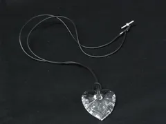 ■美品■ SWAROVSKI スワロフスキー クリスタル ハート ネックレス ペンダント レディース クリア DL8668