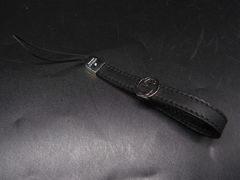 GUCCI グッチ ネックストラップ キーリング レザーストラップ 黒