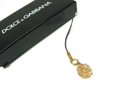 ■美品■ DOLCE＆GABBANA ドルチェ&ガッバーナ ストラップ バッグチャーム レディース メンズ ゴールド系×ブラック系 DL5790