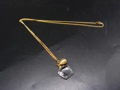 ■美品■ SWAROVSKI スワロフスキー クリスタル 香水瓶モチーフ ネックレス ペンダント アクセサリー ゴールド系×クリア DL5828