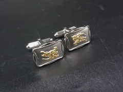 BURBERRY バーバリー カフスボタン カフリンクス アクセサリー 紳士 メンズ シルバー系×ゴールド系 DL5850