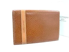 ■美品■ courreges クレージュ レザー 二つ折り 財布 ウォレット 小銭入れ 札入れ カード入れ レディース メンズ ブラウン系 DL8705のサムネイル