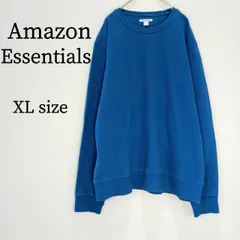Amazon Essentials アマゾンエッセンシャルズ メンズ トップス スウェット トレーナー クルーネック 長袖 ロングスリーブ 無地 オーバーサイズ ゆるダボ ブルー XL
