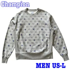 Champion チャンピオン REVERSE WEAVE 総柄ロゴプリント スウェット US-L