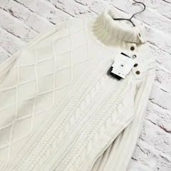 【未使用品タグ付き】THE SHOP TK アシンメトリー ケーブルニット