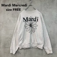 Mardi Mercredi マルディメクルディ スウェット トレーナー フラワーマルディ 刺繍 オートミール グレー フリーサイズ SWEATSHIRT FLOWERMARDI NEEDLEWORK 韓国ファッション ★ ■◇